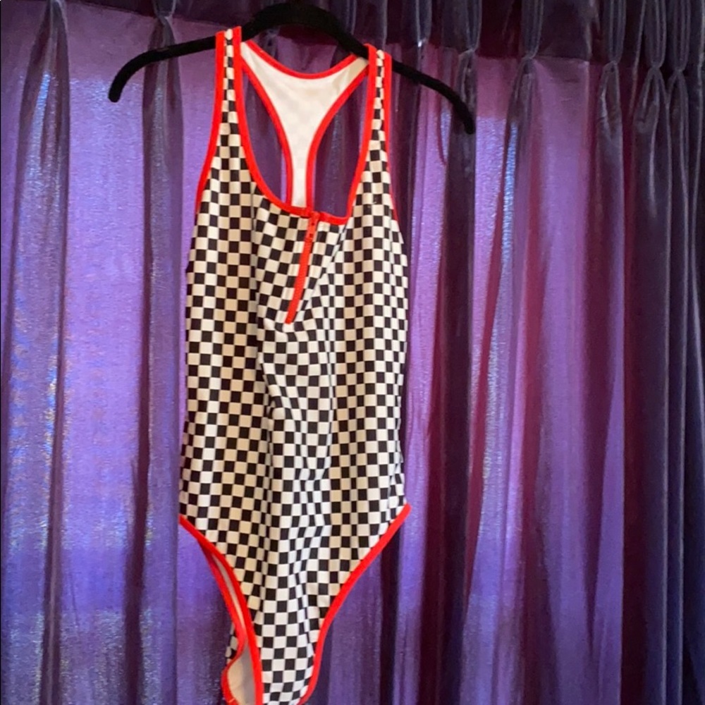 Checkered swimsuit